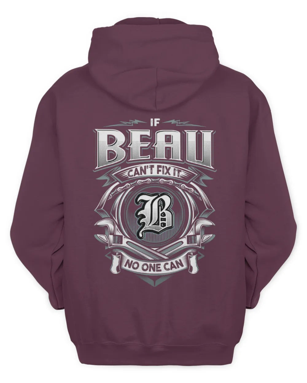 BEAU AP81-K4-626 - Personalized Ahmed Quote Apparel “If Ahmed Can't Fix It, No One Can” - Unisex Hoodie - Maroon