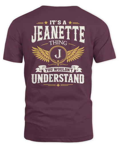 JEANETTE KT06-M008 It’s a [NAME] Thing – You Wouldn’t Understand | Personalized Vintage T-Shirt - Unisex Standard T-Shirt - Maroon