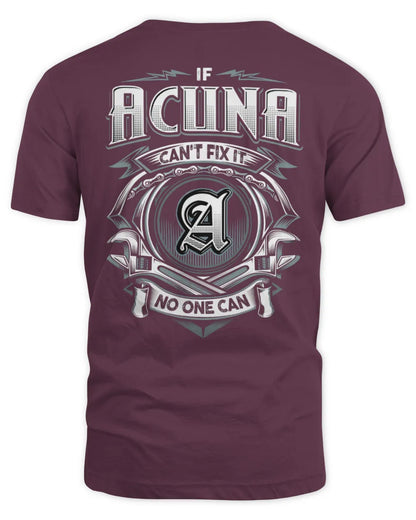 ACUNA AP81-K4-626 - Personalized Ahmed Quote Apparel “If Ahmed Can't Fix It, No One Can” - Unisex Standard T-Shirt - Maroon