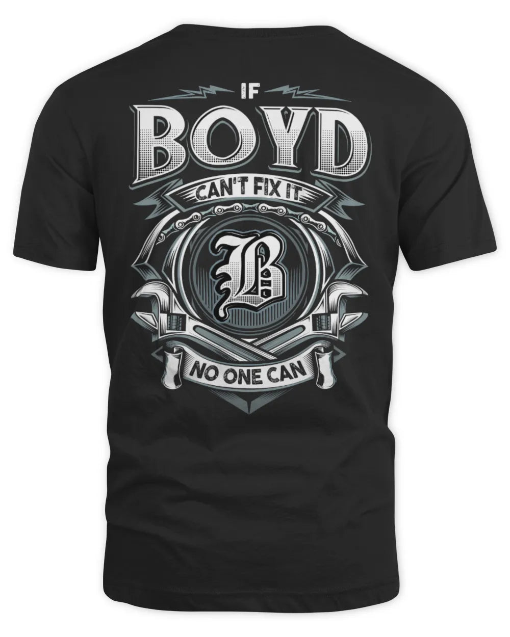 BOYD AP81-K4-626 - Personalized Ahmed Quote Apparel “If Ahmed Can't Fix It, No One Can” - Unisex Standard T-Shirt - Black