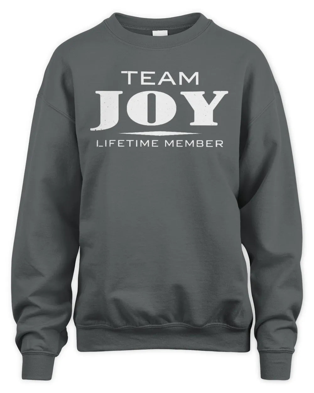 JOY BL62-K4-128 - Personalized “Team NAME Lifetime Member” - Unisex Sweatshirt - Charcoal