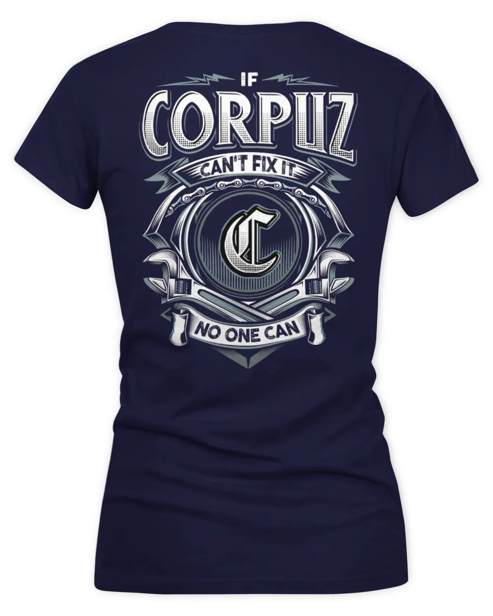 CORPUZ AP81-K4-626 - Personalized Ahmed Quote Apparel “If Ahmed Can't Fix It, No One Can” - Women's V-Neck T-Shirt - Navy
