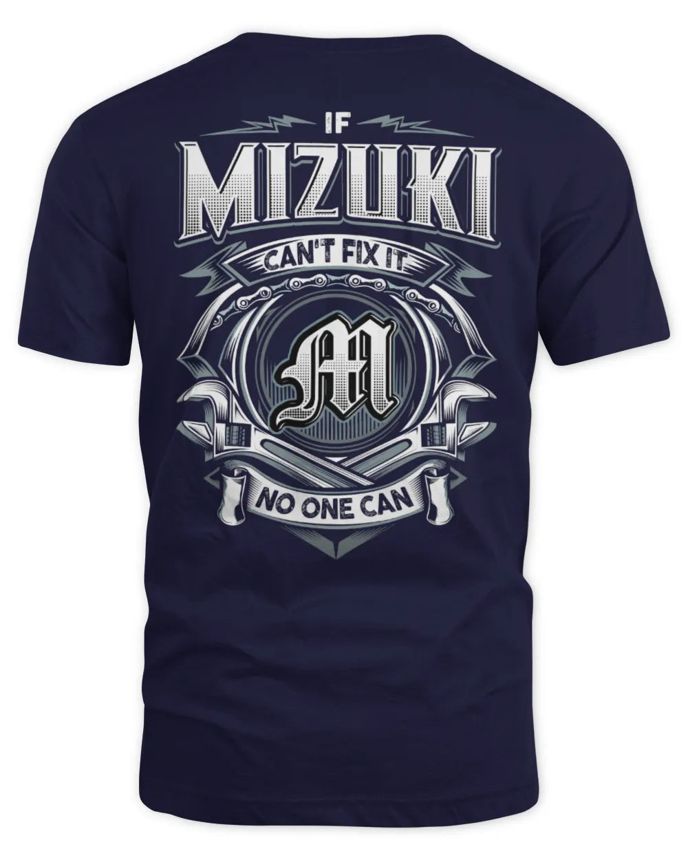 MIZUKI AP81-K4-626 - Personalized Ahmed Quote Apparel “If Ahmed Can't Fix It, No One Can” - Unisex Standard T-Shirt - Navy
