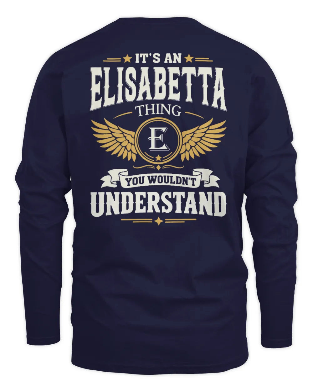ELISABETTA KT06-M008 It’s a [NAME] Thing – You Wouldn’t Understand | Personalized Vintage T-Shirt - Men's Long Sleeved T-Shirt - Navy