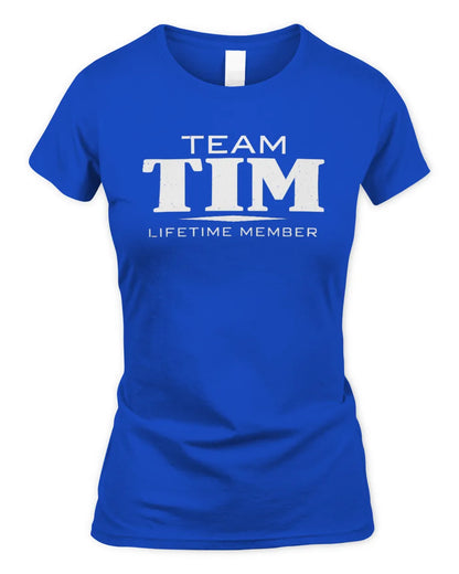 TIM BL62-K4-128 - Personalized “Team NAME Lifetime Member” - Women's Standard T-Shirt - Royal
