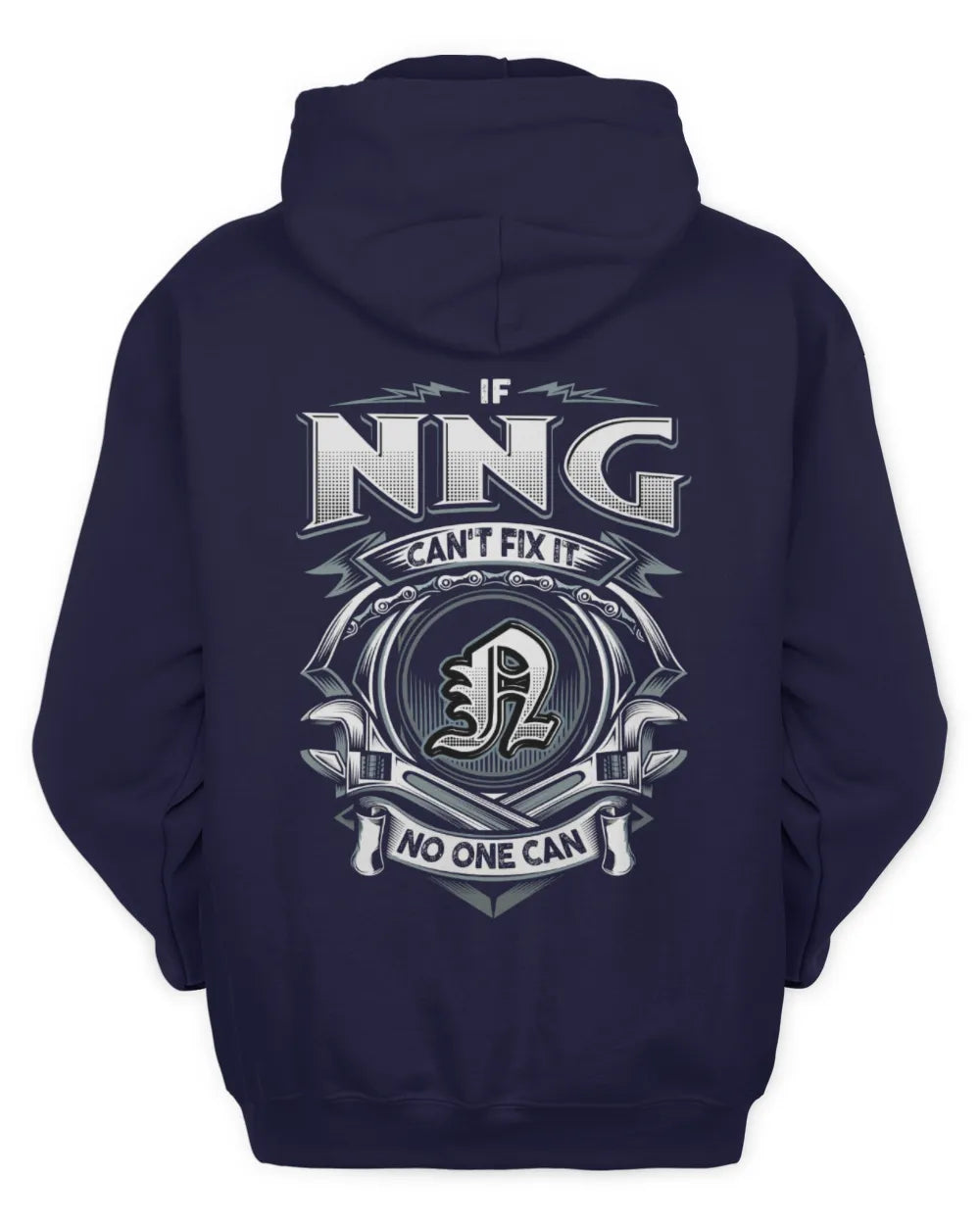 NNG AP81-K4-626 - Personalized Ahmed Quote Apparel “If Ahmed Can't Fix It, No One Can” - Unisex Hoodie - Navy
