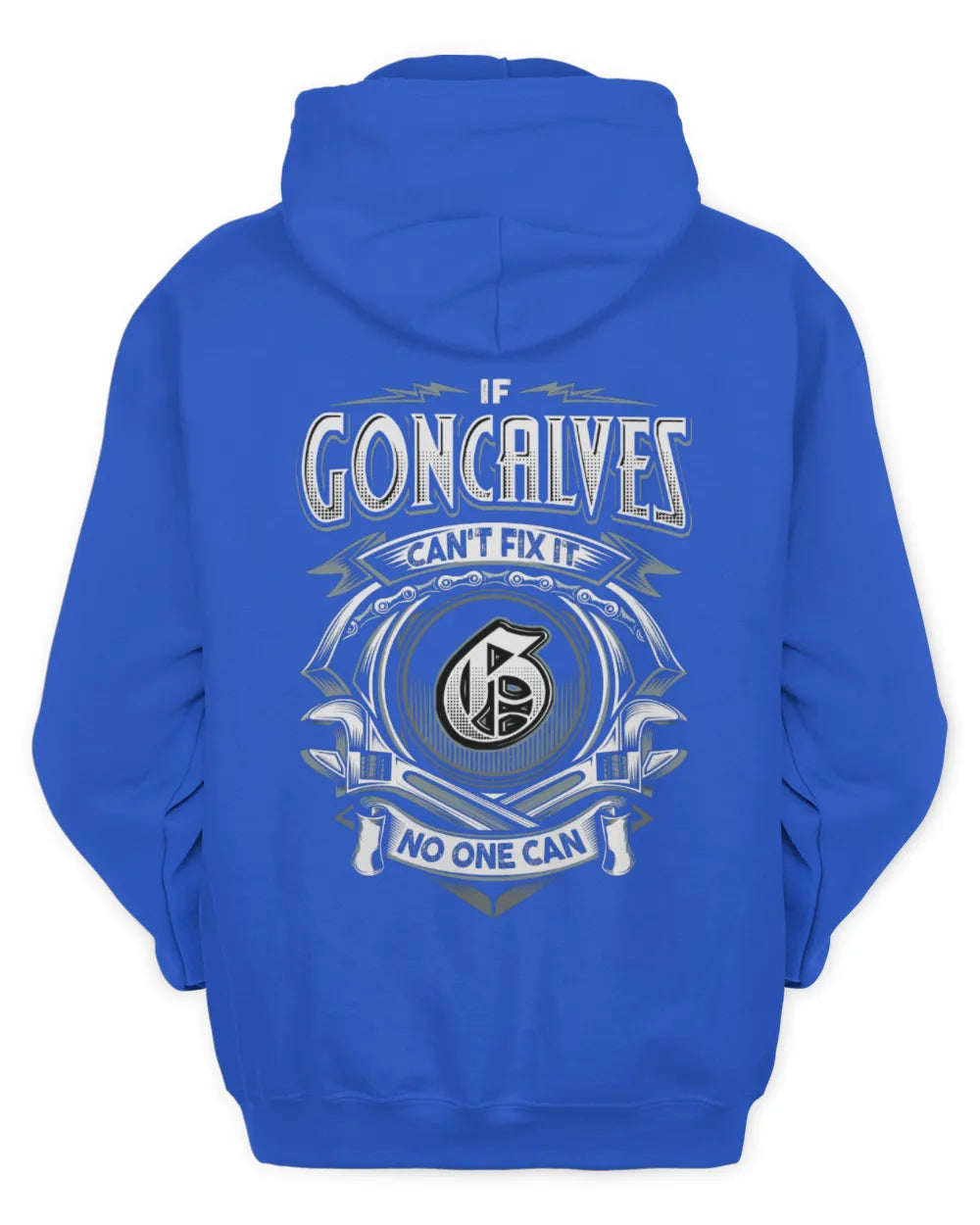 GONCALVES AP81-K4-626 - Personalized Ahmed Quote Apparel “If Ahmed Can't Fix It, No One Can” - Unisex Hoodie - Royal