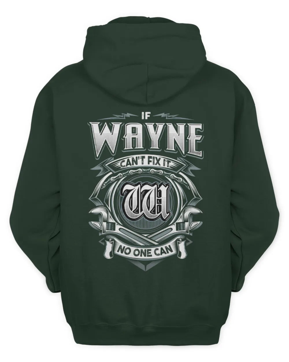 WAYNE AP81-K4-626 - Personalized Ahmed Quote Apparel “If Ahmed Can't Fix It, No One Can” - Unisex Hoodie - Forest Green