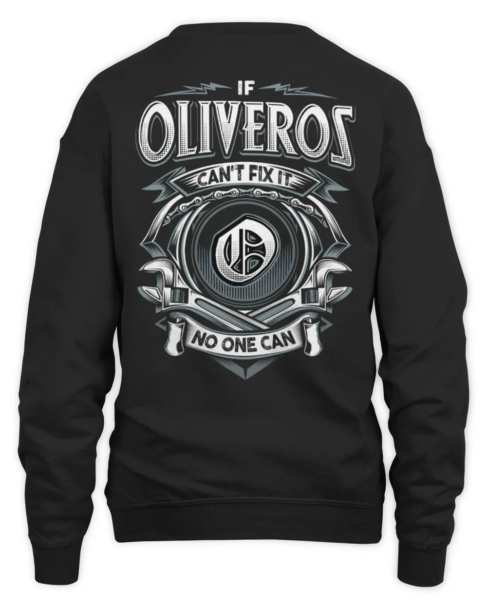 OLIVEROS AP81-K4-626 - Personalized Ahmed Quote Apparel “If Ahmed Can't Fix It, No One Can” - Unisex Sweatshirt - Black