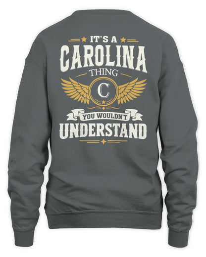 CAROLINA KT06-M008 It’s a [NAME] Thing – You Wouldn’t Understand | Personalized Vintage T-Shirt - Unisex Sweatshirt - Charcoal