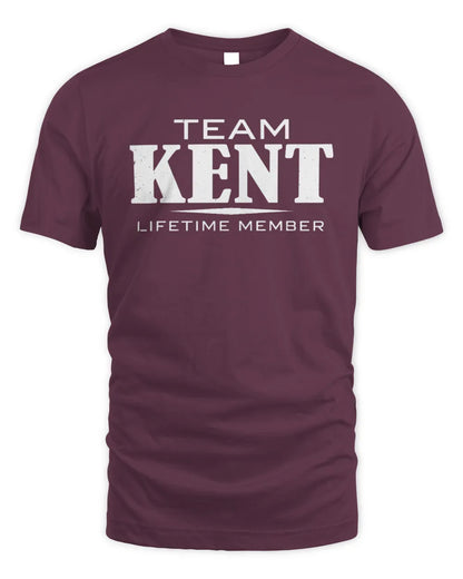 KENT BL62-K4-128 - Personalized “Team NAME Lifetime Member” - Unisex Standard T-Shirt - Maroon