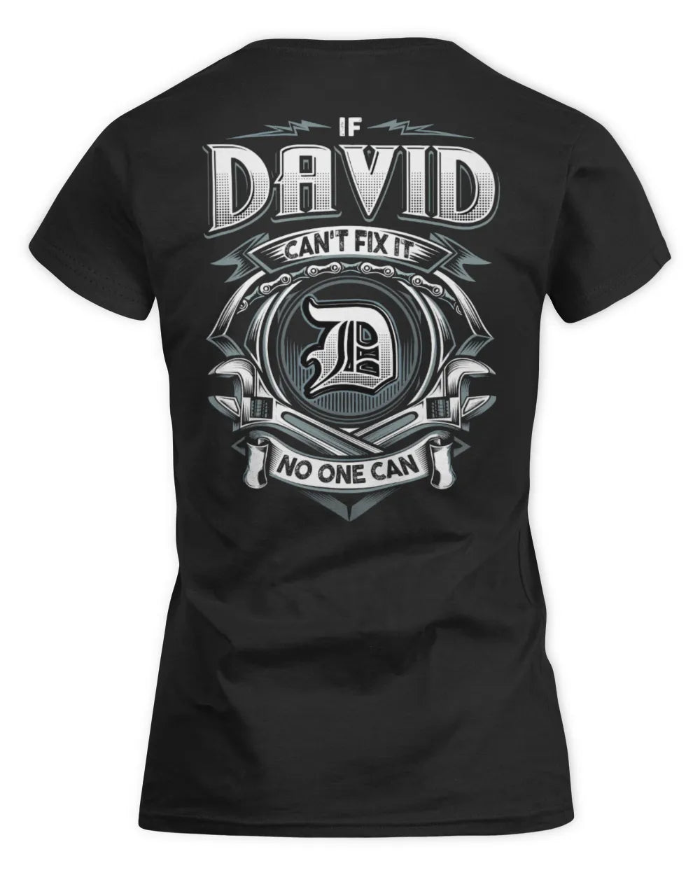 DAVID AP81-K4-626 - Personalized Ahmed Quote Apparel “If Ahmed Can't Fix It, No One Can” - Women's Standard T-Shirt - Black