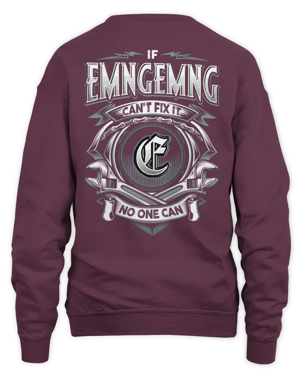 EMNGEMNG AP81-K4-626 - Personalized Ahmed Quote Apparel “If Ahmed Can't Fix It, No One Can” - Unisex Sweatshirt - Maroon