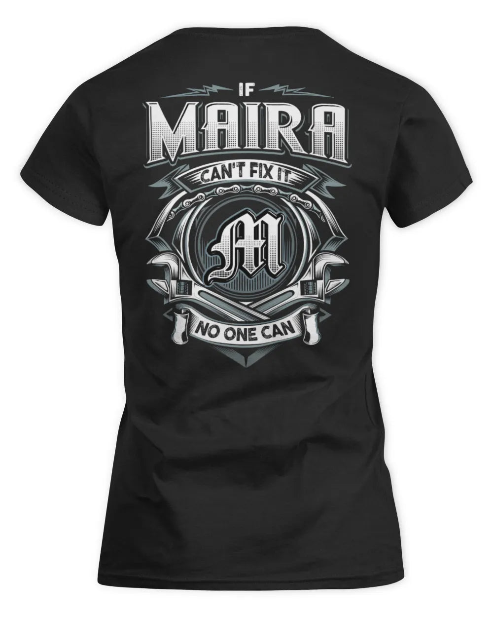 MAIRA AP81-K4-626 - Personalized Ahmed Quote Apparel “If Ahmed Can't Fix It, No One Can” - Women's Standard T-Shirt - Black