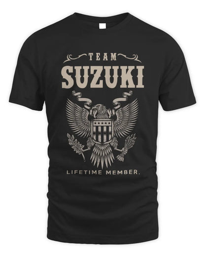 SUZUKI TP06-K82 – Personalized Classic Style Apparel “Team NAME Lifetime Member” - Unisex Standard T-Shirt - Black