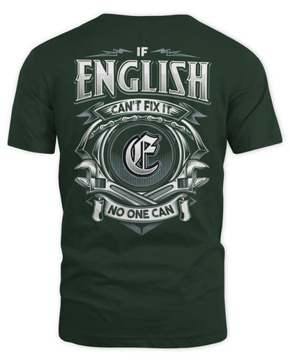 ENGLISH AP81-K4-626 - Personalized Ahmed Quote Apparel “If Ahmed Can't Fix It, No One Can” - Unisex Standard T-Shirt - Forest Green