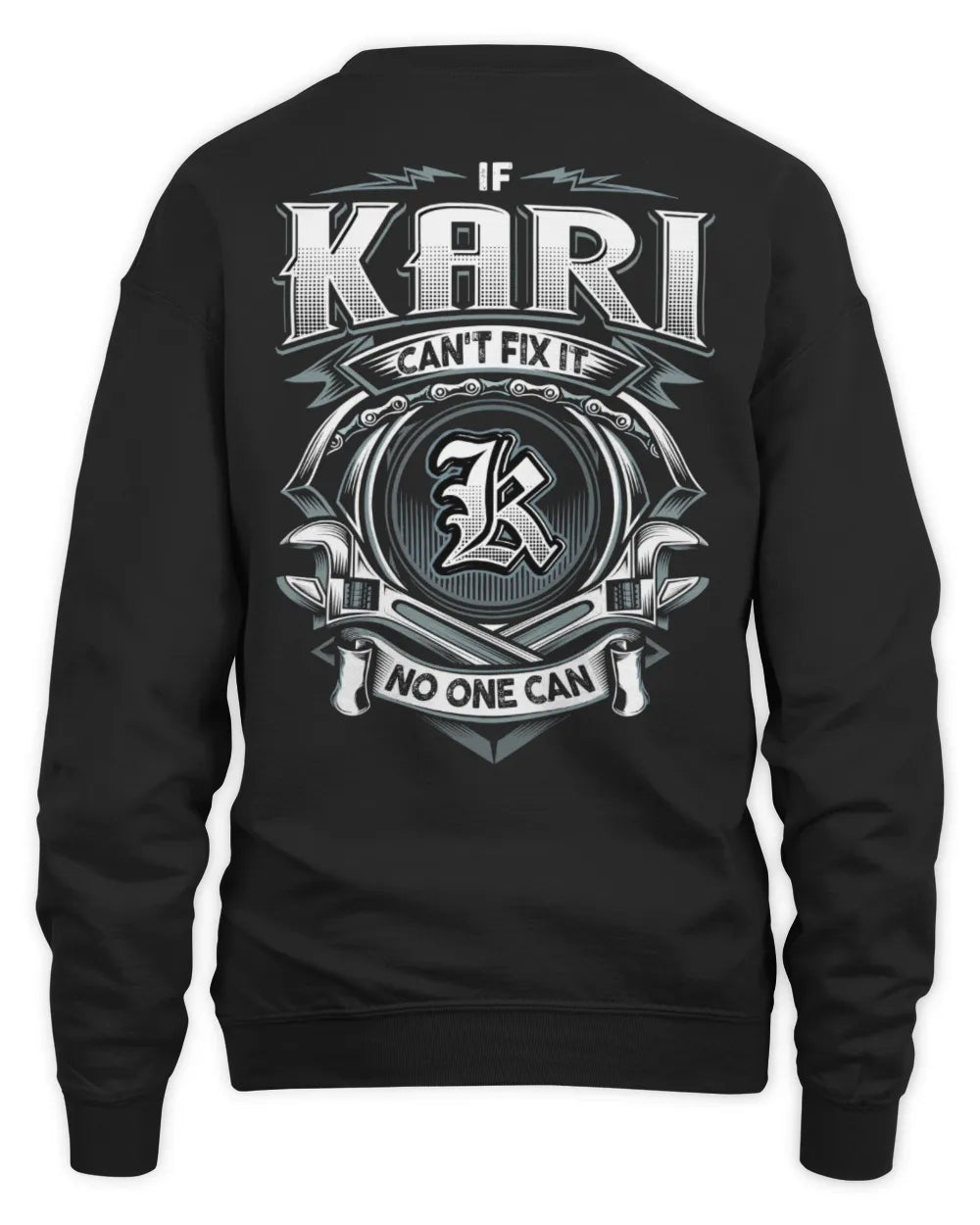 KARI AP81-K4-626 - Personalized Ahmed Quote Apparel “If Ahmed Can't Fix It, No One Can” - Unisex Sweatshirt - Black