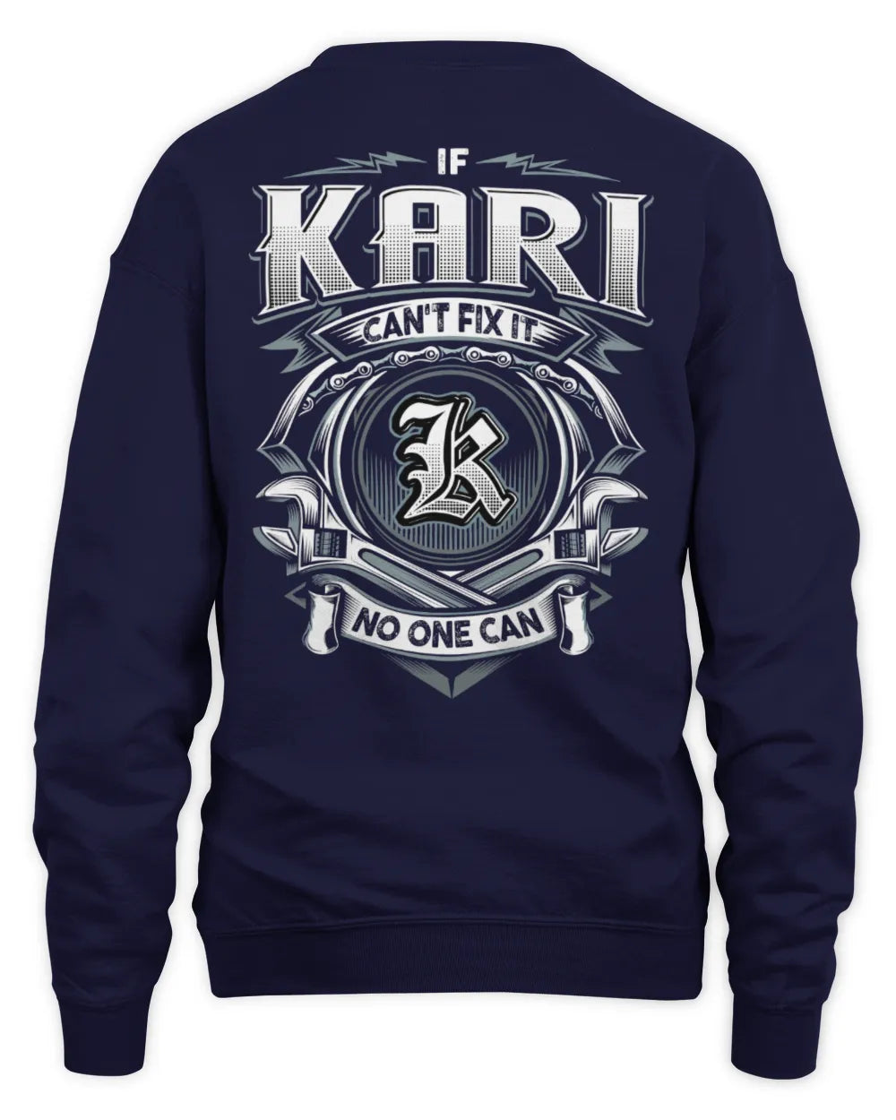 KARI AP81-K4-626 - Personalized Ahmed Quote Apparel “If Ahmed Can't Fix It, No One Can” - Unisex Sweatshirt - Navy