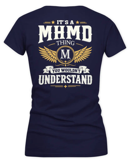 MHMD KT06-M008 It’s a [NAME] Thing – You Wouldn’t Understand | Personalized Vintage T-Shirt - Women's V-Neck T-Shirt - Navy
