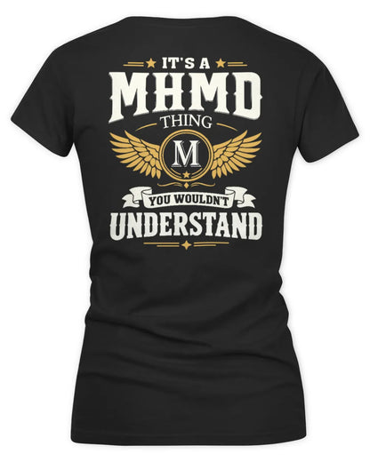 MHMD KT06-M008 It’s a [NAME] Thing – You Wouldn’t Understand | Personalized Vintage T-Shirt - Women's V-Neck T-Shirt - Black