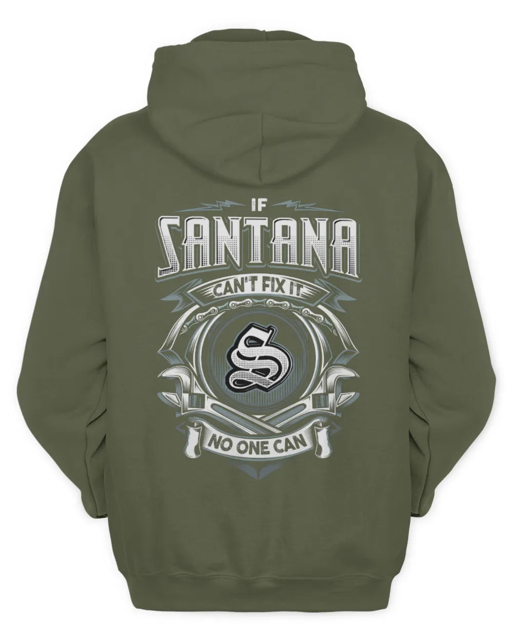 SANTANA AP81-K4-626 - Personalized Ahmed Quote Apparel “If Ahmed Can't Fix It, No One Can” - Unisex Hoodie - Military Green