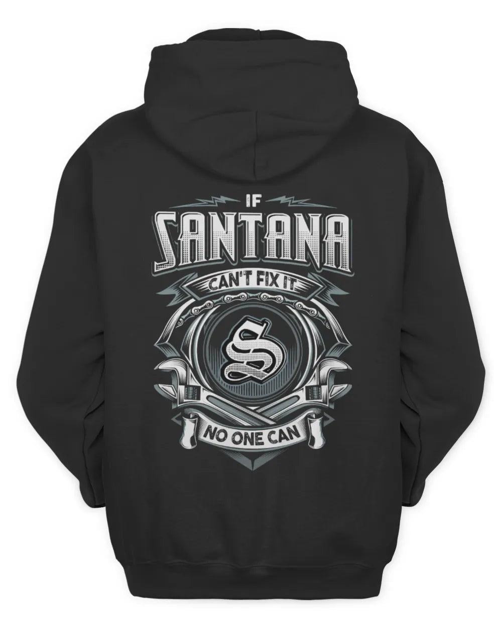 SANTANA AP81-K4-626 - Personalized Ahmed Quote Apparel “If Ahmed Can't Fix It, No One Can” - Unisex Hoodie - Black