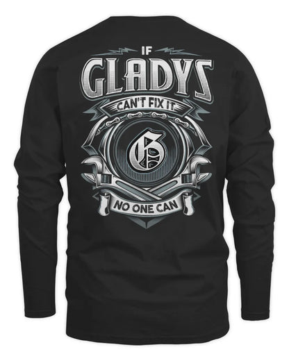 GLADYS AP81-K4-626 - Personalized Ahmed Quote Apparel “If Ahmed Can't Fix It, No One Can” - Men's Long Sleeved T-Shirt - Black