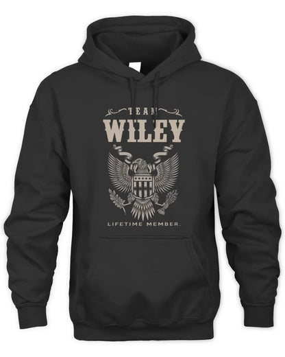 WILEY TP06-K82 – Personalized Classic Style Apparel “Team NAME Lifetime Member” - Unisex Hoodie - Black