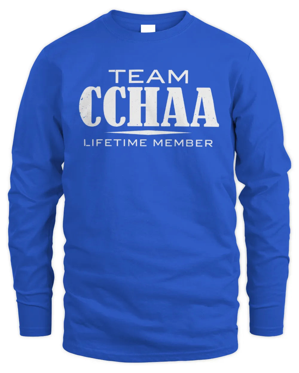 CCHAA BL62-K4-128 - Personalized “Team NAME Lifetime Member” - Men's Long Sleeved T-Shirt - Royal