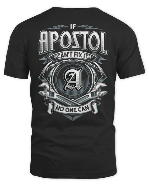APOSTOL AP81-K4-626 - Personalized Ahmed Quote Apparel “If Ahmed Can't Fix It, No One Can” - Unisex Standard T-Shirt - Black