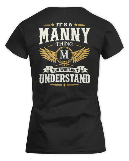 MANNY KT06-M008 It’s a [NAME] Thing – You Wouldn’t Understand | Personalized Vintage T-Shirt - Women's Standard T-Shirt - Black