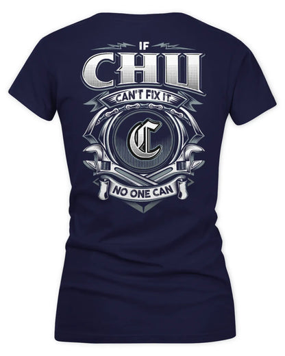 CHU AP81-K4-626 - Personalized Ahmed Quote Apparel “If Ahmed Can't Fix It, No One Can” - Women's V-Neck T-Shirt - Navy