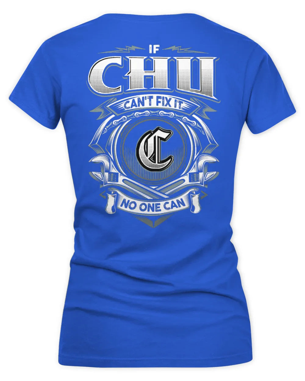 CHU AP81-K4-626 - Personalized Ahmed Quote Apparel “If Ahmed Can't Fix It, No One Can” - Women's V-Neck T-Shirt - Royal