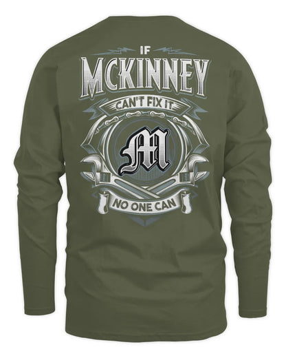 MCKINNEY AP81-K4-626 - Personalized Ahmed Quote Apparel “If Ahmed Can't Fix It, No One Can” - Men's Long Sleeved T-Shirt - Military Green