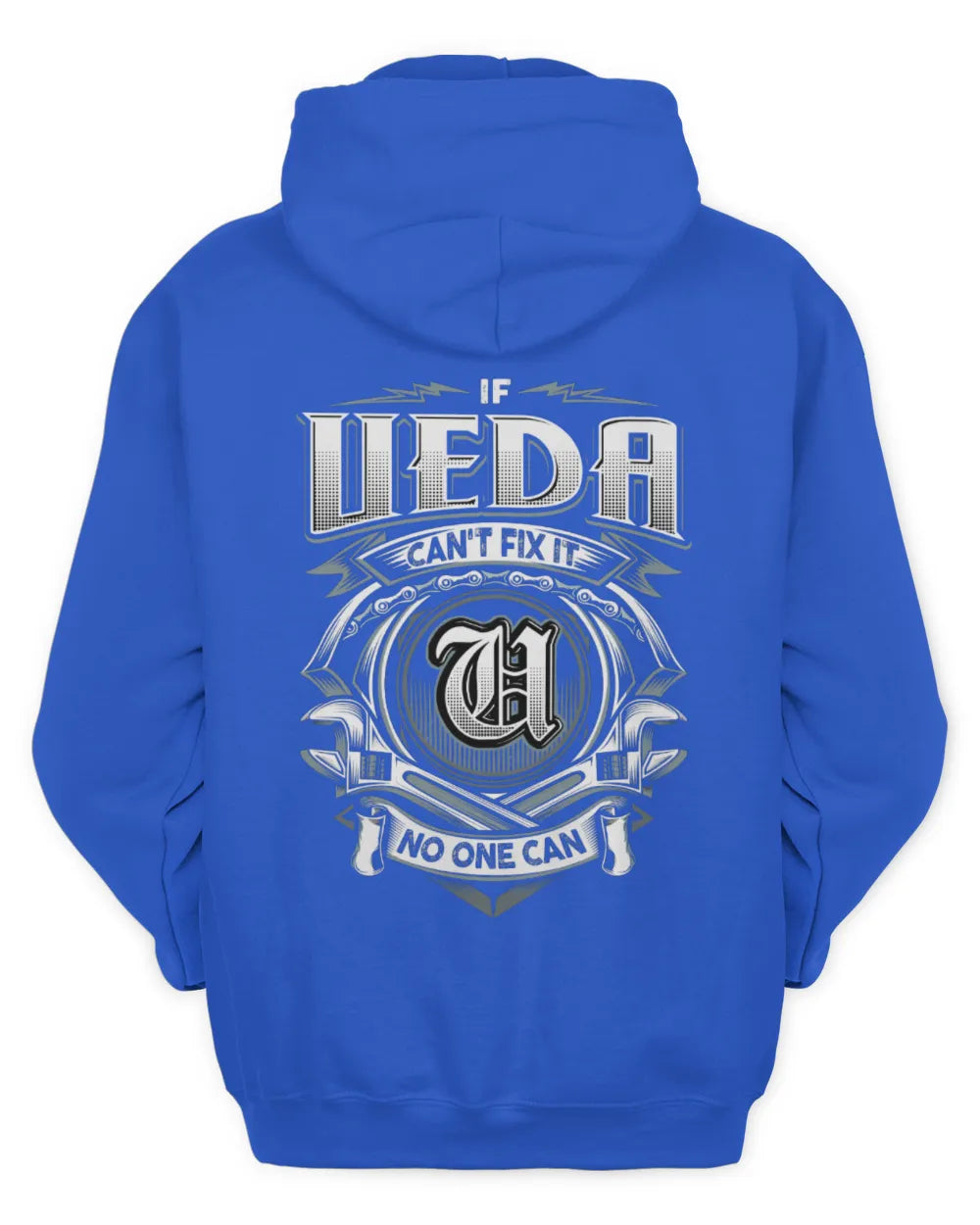 UEDA AP81-K4-626 - Personalized Ahmed Quote Apparel “If Ahmed Can't Fix It, No One Can” - Unisex Hoodie - Royal