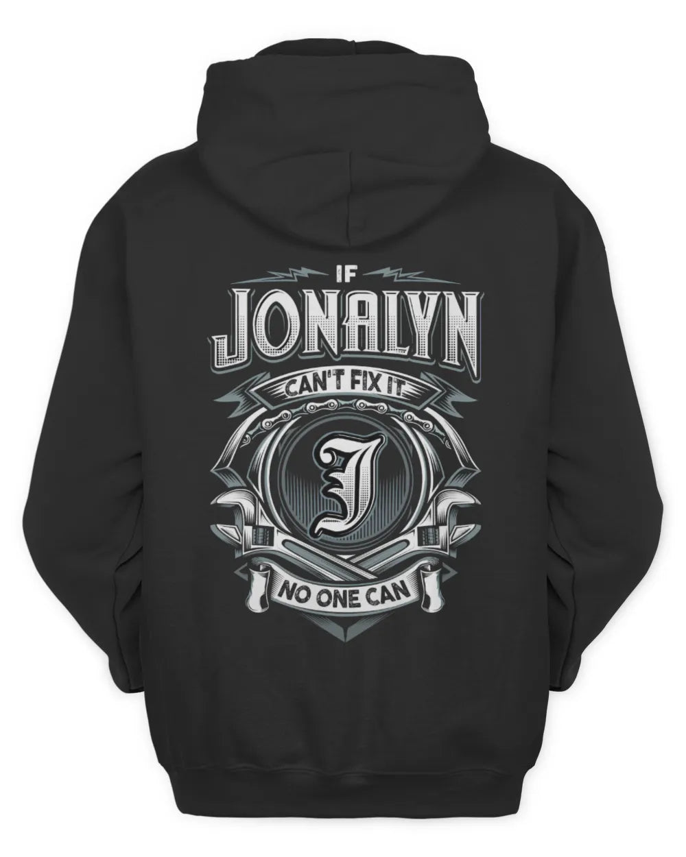 JONALYN AP81-K4-626 - Personalized Ahmed Quote Apparel “If Ahmed Can't Fix It, No One Can” - Unisex Hoodie - Black