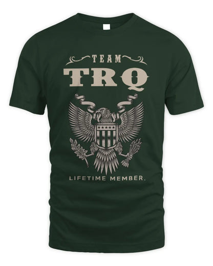 TRQ TP06-K82 – Personalized Classic Style Apparel “Team NAME Lifetime Member” - Unisex Standard T-Shirt - Forest Green