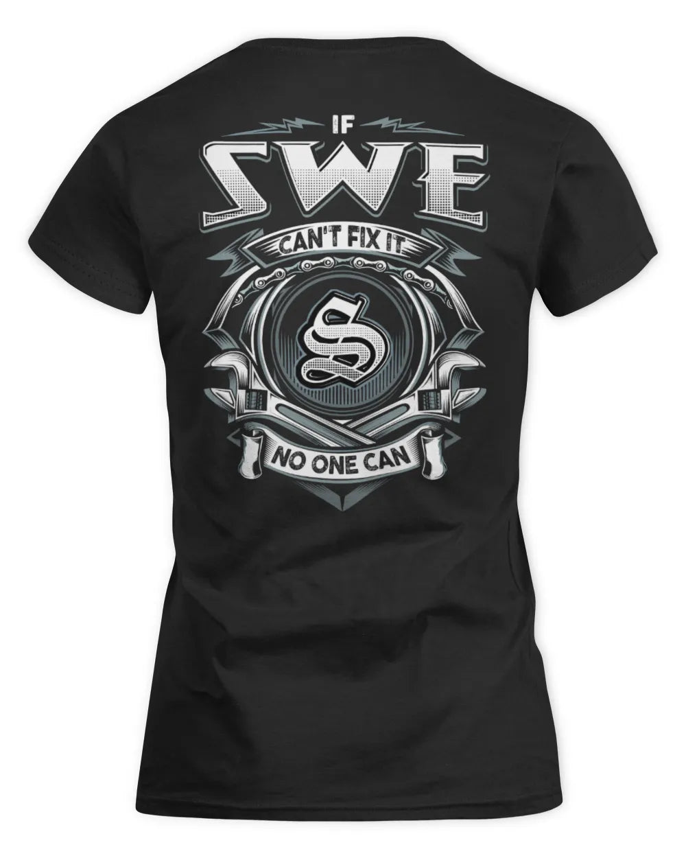 SWE AP81-K4-626 - Personalized Ahmed Quote Apparel “If Ahmed Can't Fix It, No One Can” - Women's Standard T-Shirt - Black