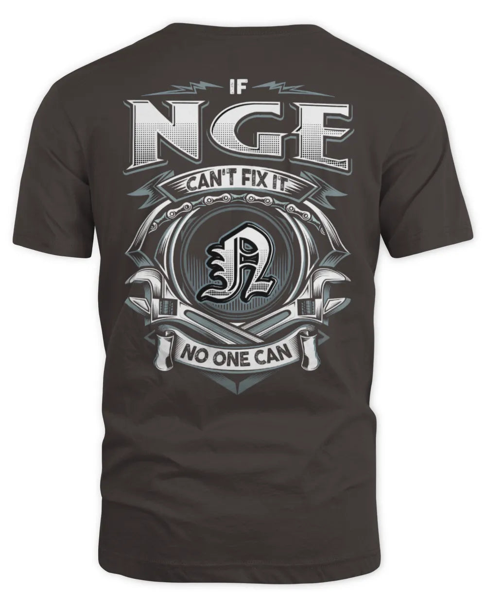 NGE AP81-K4-626 - Personalized Ahmed Quote Apparel “If Ahmed Can't Fix It, No One Can” - Unisex Standard T-Shirt - Dark Chocolate