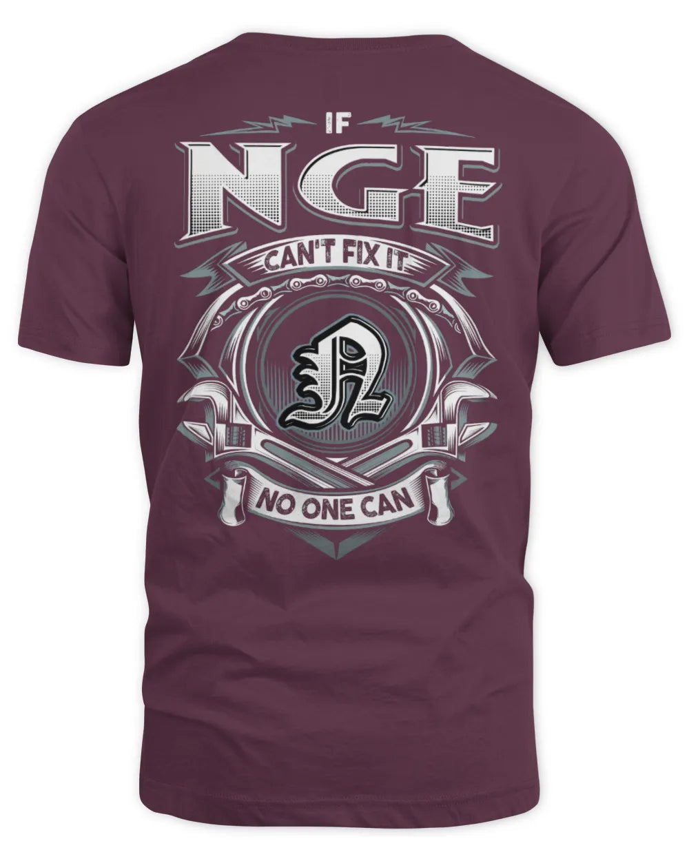 NGE AP81-K4-626 - Personalized Ahmed Quote Apparel “If Ahmed Can't Fix It, No One Can” - Unisex Standard T-Shirt - Maroon