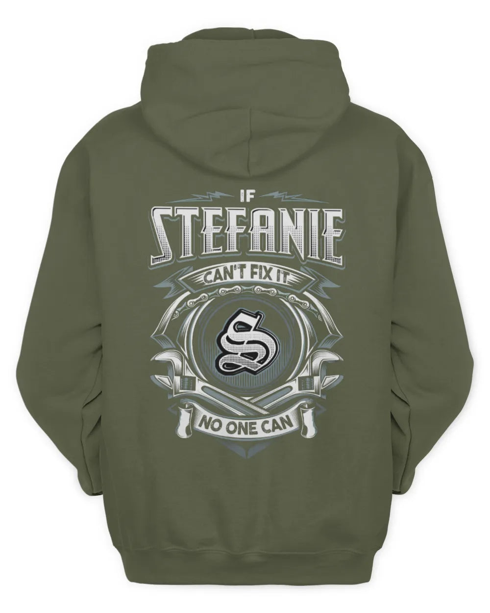 STEFANIE AP81-K4-626 - Personalized Ahmed Quote Apparel “If Ahmed Can't Fix It, No One Can” - Unisex Hoodie - Military Green