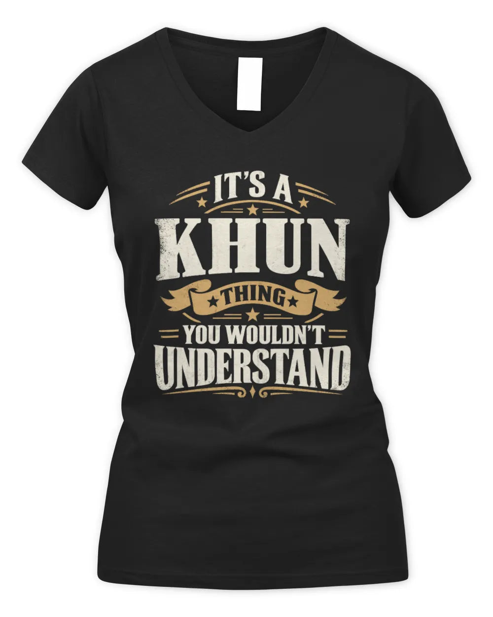 KHUN P08 TH51 - Personalized “It’s a/an [NAME] Thing – You Wouldn’t Understand” Shirt - Women's V-Neck T-Shirt - Black