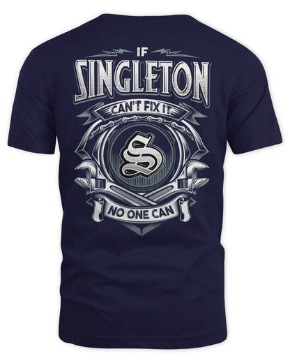 SINGLETON AP81-K4-626 - Personalized Ahmed Quote Apparel “If Ahmed Can't Fix It, No One Can” - Unisex Standard T-Shirt - Navy