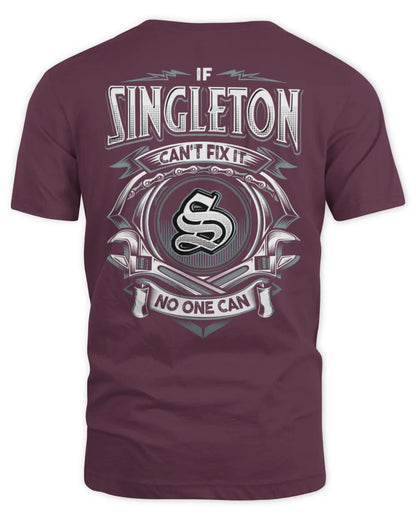 SINGLETON AP81-K4-626 - Personalized Ahmed Quote Apparel “If Ahmed Can't Fix It, No One Can” - Unisex Standard T-Shirt - Maroon