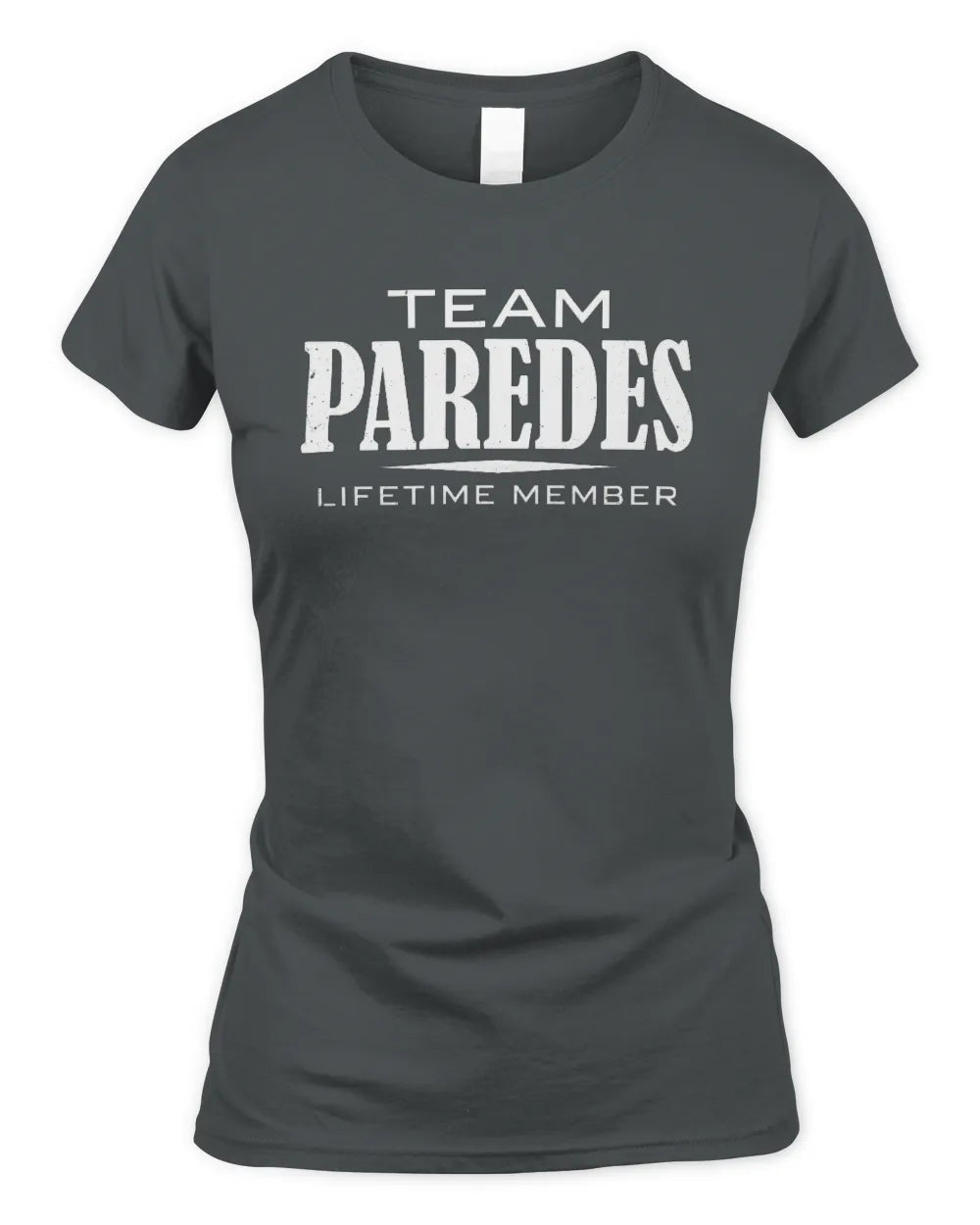 PAREDES BL62-K4-128 - Personalized “Team NAME Lifetime Member” - Women's Standard T-Shirt - Charcoal
