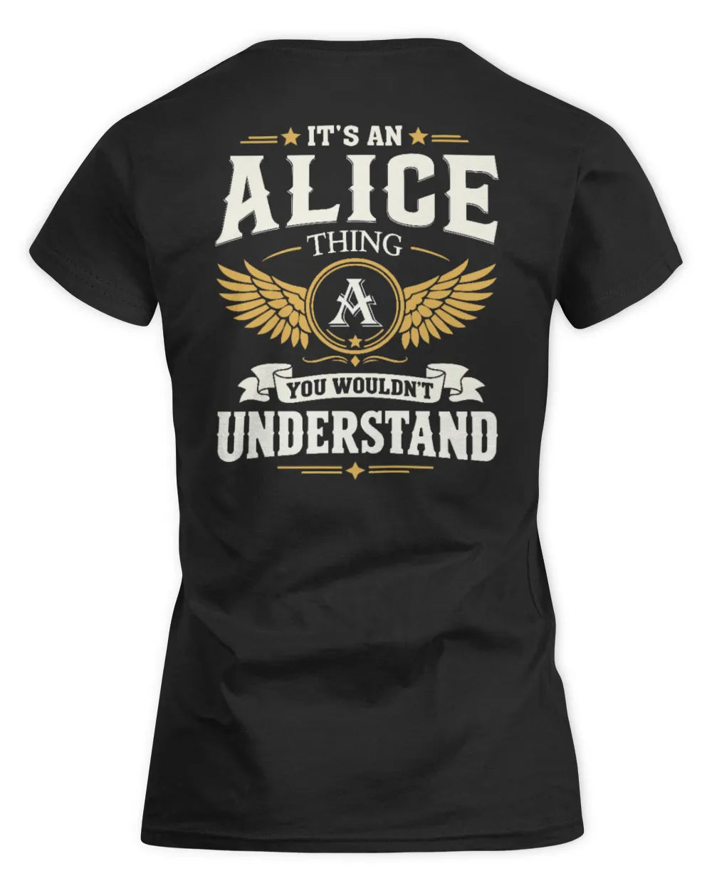 ALICE KT06-M008 It’s a [NAME] Thing – You Wouldn’t Understand | Personalized Vintage T-Shirt - Women's Standard T-Shirt - Black