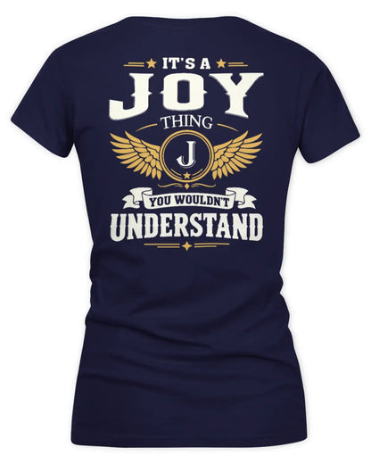 JOY KT06-M008 It’s a [NAME] Thing – You Wouldn’t Understand | Personalized Vintage T-Shirt - Women's V-Neck T-Shirt - Navy