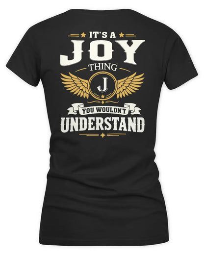 JOY KT06-M008 It’s a [NAME] Thing – You Wouldn’t Understand | Personalized Vintage T-Shirt - Women's V-Neck T-Shirt - Black