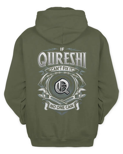 QURESHI AP81-K4-626 - Personalized Ahmed Quote Apparel “If Ahmed Can't Fix It, No One Can” - Unisex Hoodie - Military Green