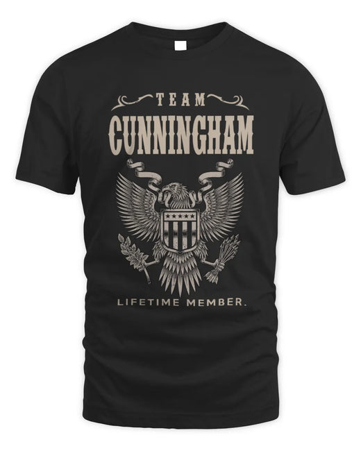 CUNNINGHAM TP06-K82 – Personalized Classic Style Apparel “Team NAME Lifetime Member”